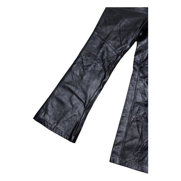 GAP VINTAGE Y2K Bootcut LEATHER Motorcycle Streetwear Flare Pants Womens 10 - Picture 7 of 7